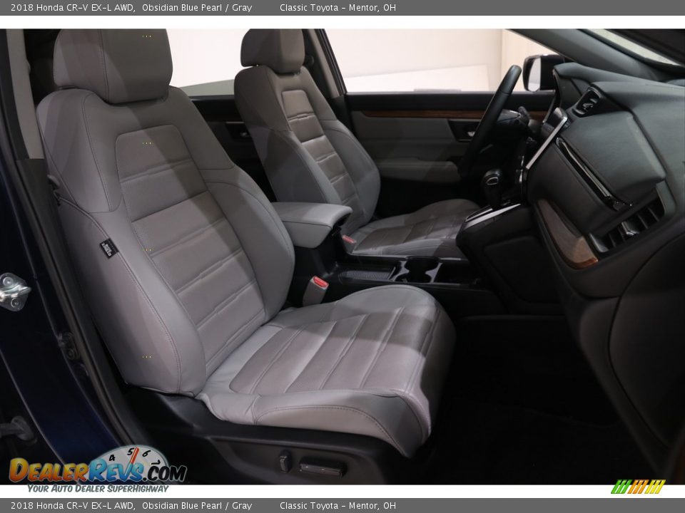 2018 Honda CR-V EX-L AWD Obsidian Blue Pearl / Gray Photo #14