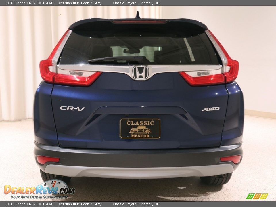 2018 Honda CR-V EX-L AWD Obsidian Blue Pearl / Gray Photo #17