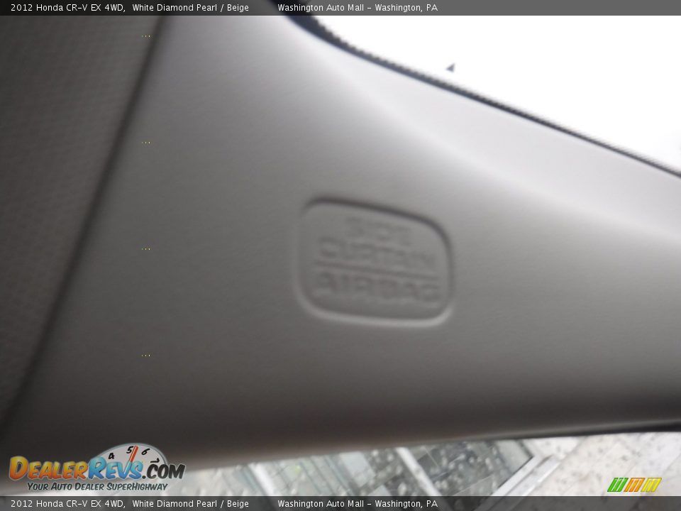 2012 Honda CR-V EX 4WD White Diamond Pearl / Beige Photo #21