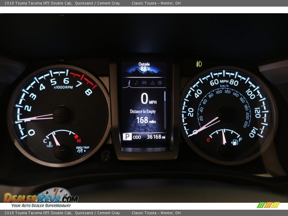 2016 Toyota Tacoma SR5 Double Cab Gauges Photo #8