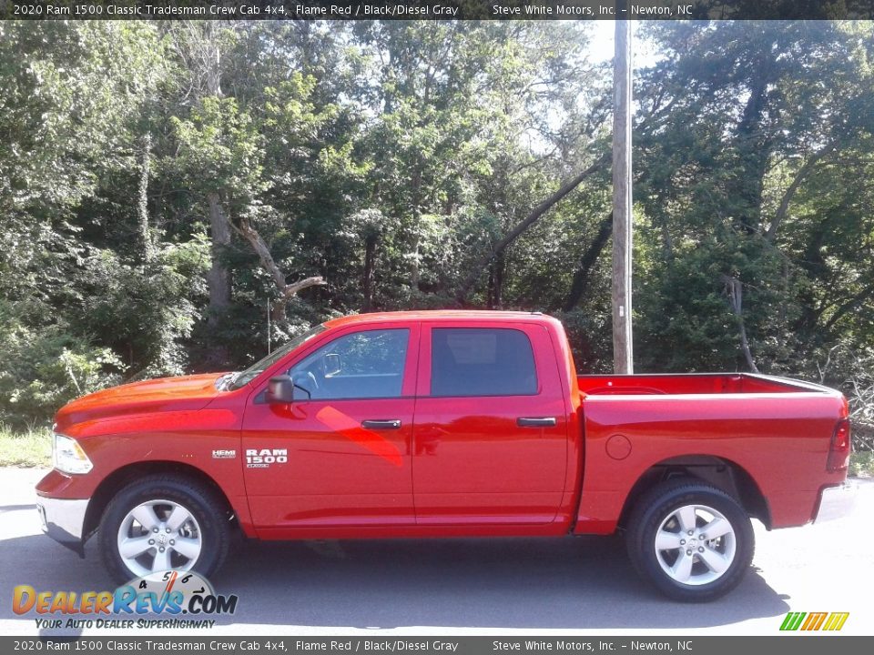 2020 Ram 1500 Classic Tradesman Crew Cab 4x4 Flame Red / Black/Diesel Gray Photo #1