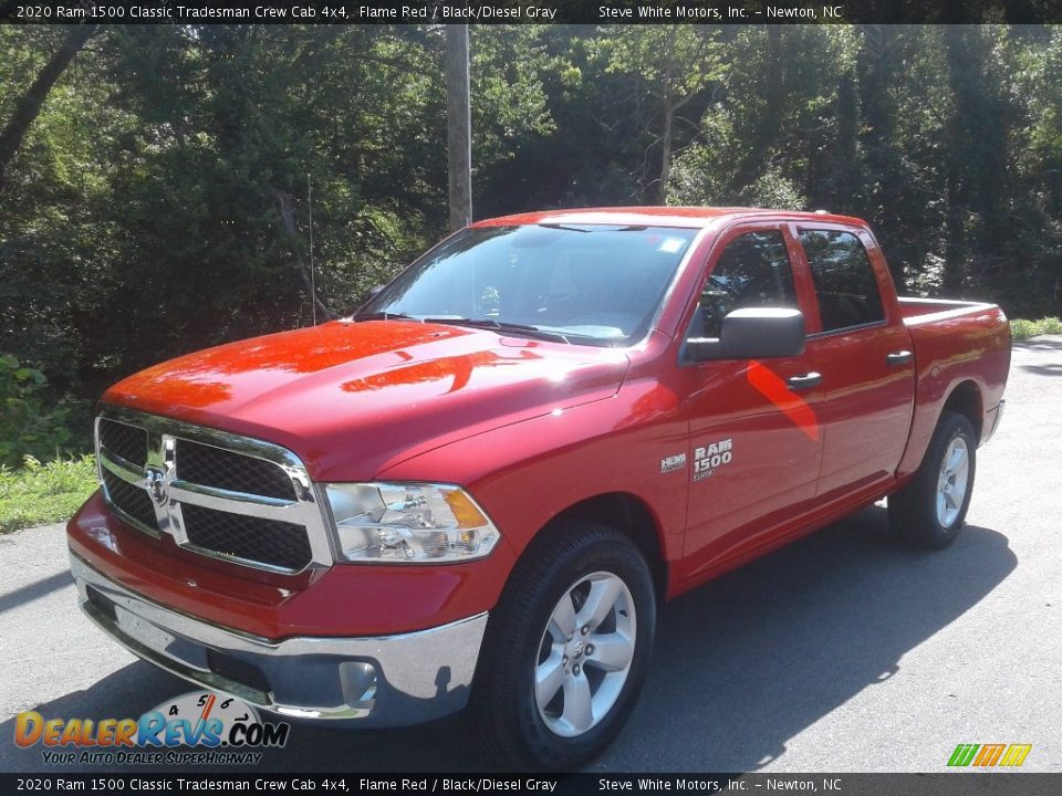 2020 Ram 1500 Classic Tradesman Crew Cab 4x4 Flame Red / Black/Diesel Gray Photo #2