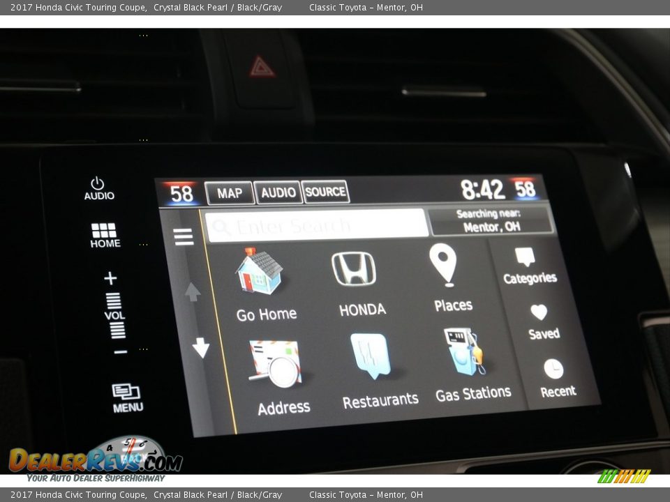Controls of 2017 Honda Civic Touring Coupe Photo #11