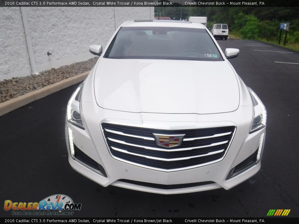 2016 Cadillac CTS 3.6 Performace AWD Sedan Crystal White Tricoat / Kona Brown/Jet Black Photo #5