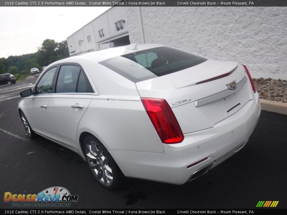 2016 Cadillac CTS 3.6 Performace AWD Sedan Crystal White Tricoat / Kona Brown/Jet Black Photo #11