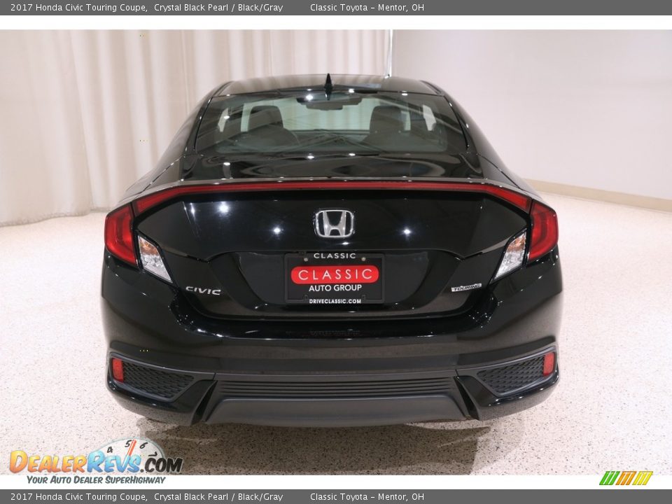 2017 Honda Civic Touring Coupe Crystal Black Pearl / Black/Gray Photo #20