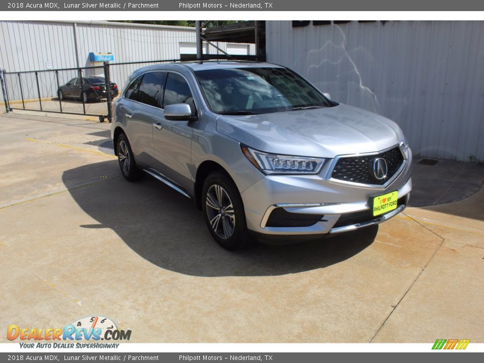 2018 Acura MDX Lunar Silver Metallic / Parchment Photo #2