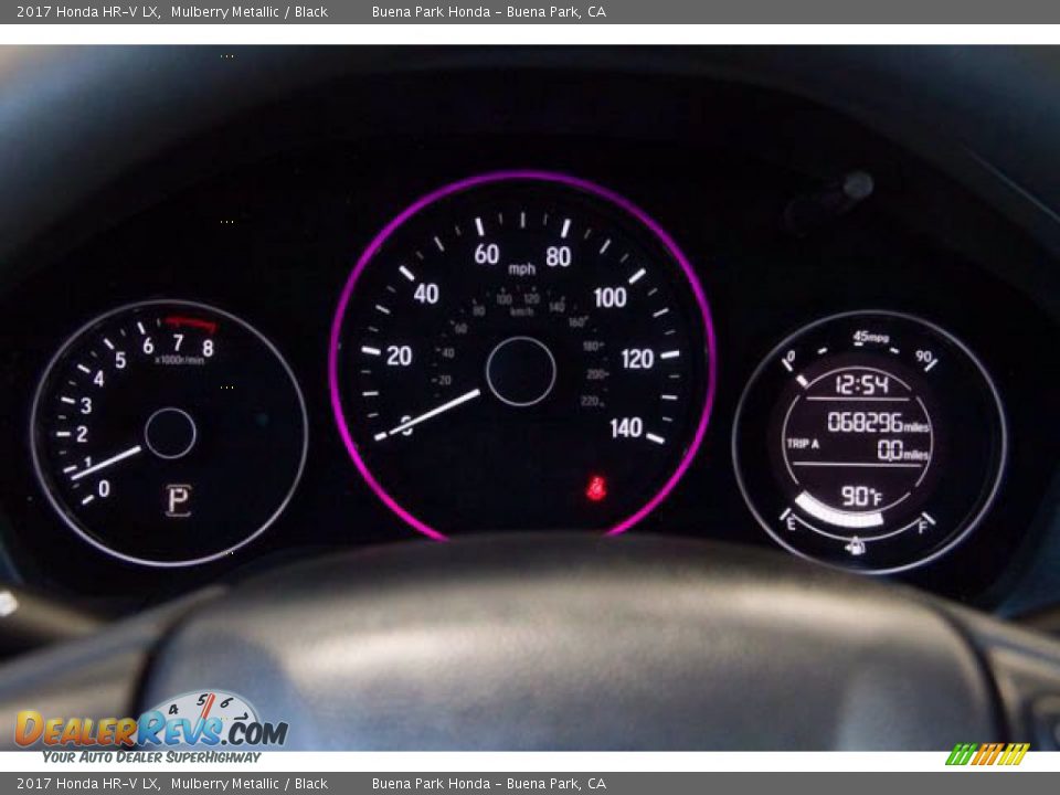 2017 Honda HR-V LX Mulberry Metallic / Black Photo #25