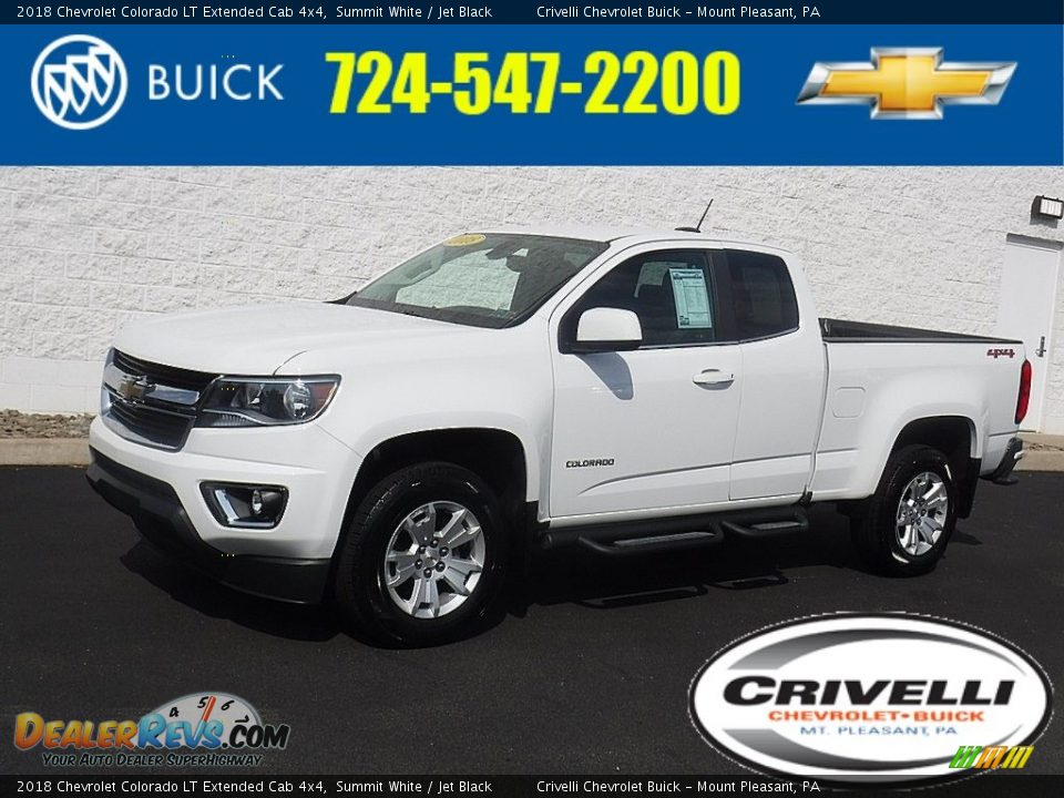 2018 Chevrolet Colorado LT Extended Cab 4x4 Summit White / Jet Black Photo #1