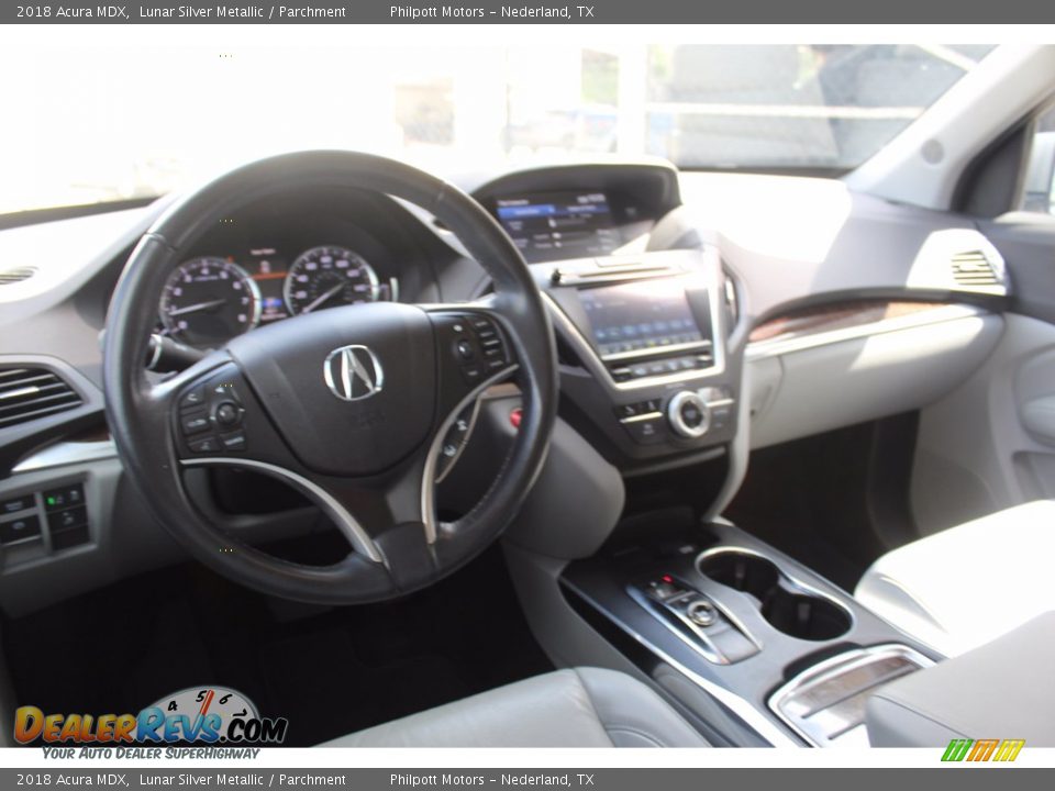 2018 Acura MDX Lunar Silver Metallic / Parchment Photo #28