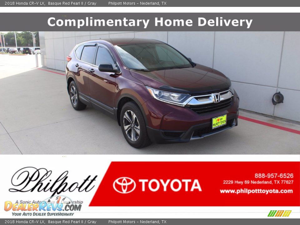 2018 Honda CR-V LX Basque Red Pearl II / Gray Photo #1