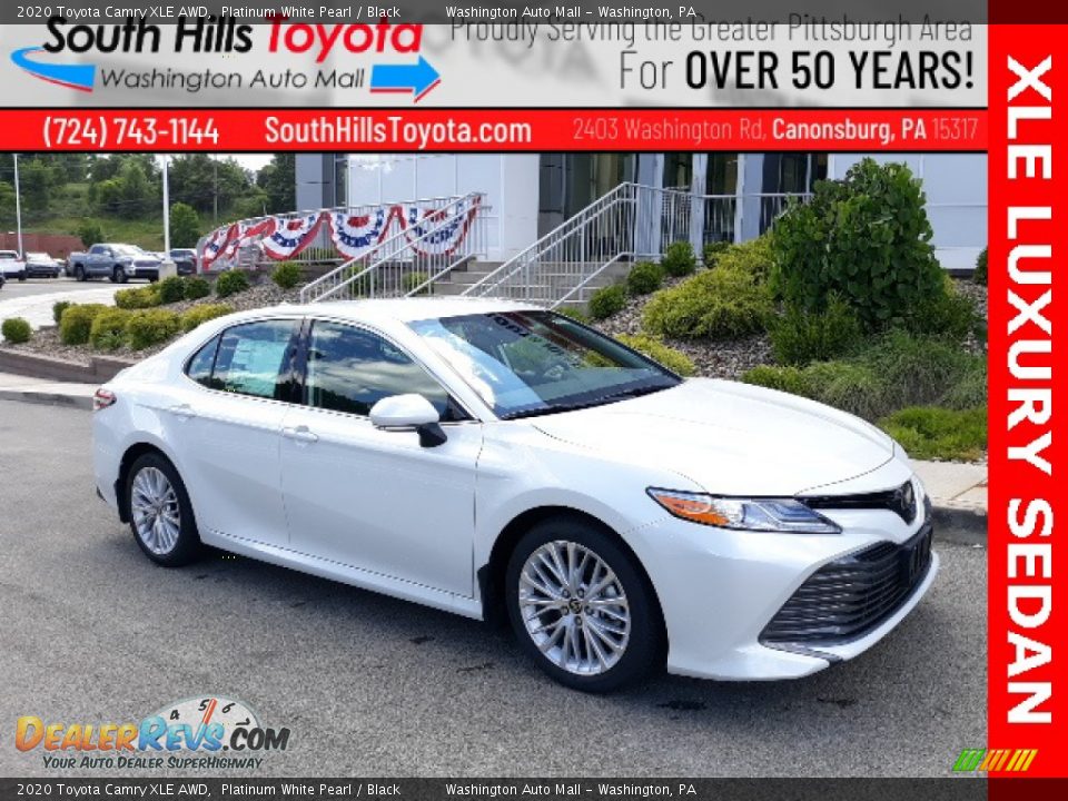 2020 Toyota Camry XLE AWD Platinum White Pearl / Black Photo #1