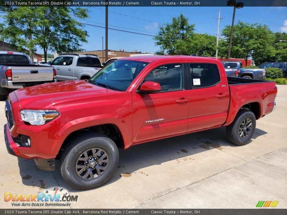 2020 Toyota Tacoma SR5 Double Cab 4x4 Barcelona Red Metallic / Cement Photo #1