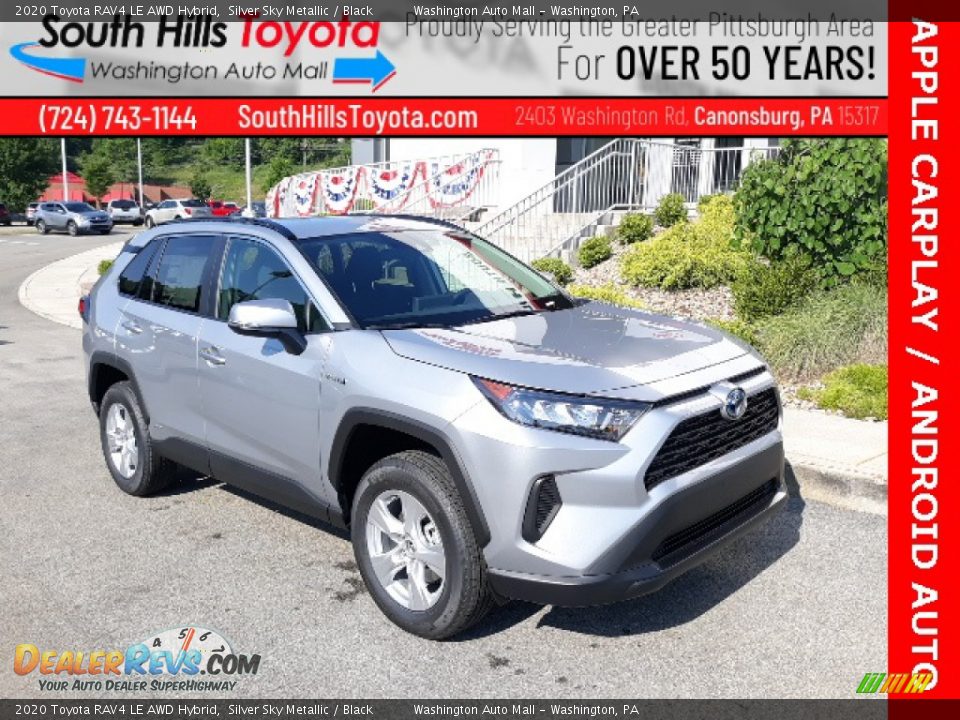 2020 Toyota RAV4 LE AWD Hybrid Silver Sky Metallic / Black Photo #1