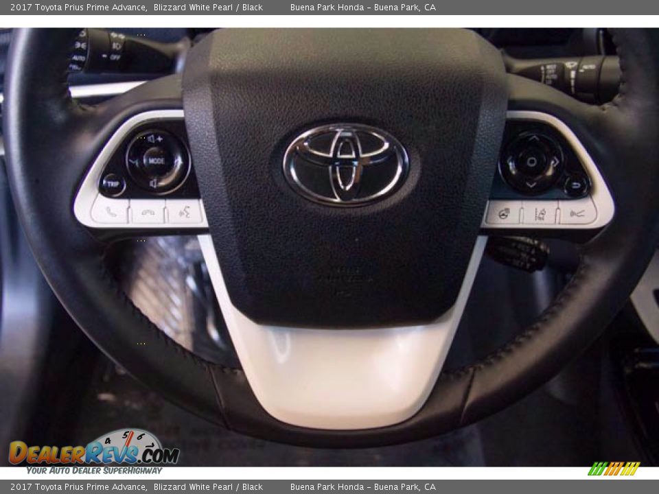 2017 Toyota Prius Prime Advance Blizzard White Pearl / Black Photo #11
