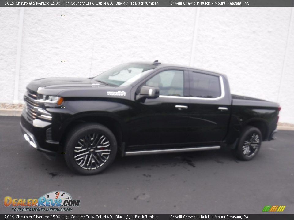 2019 Chevrolet Silverado 1500 High Country Crew Cab 4WD Black / Jet Black/Umber Photo #2