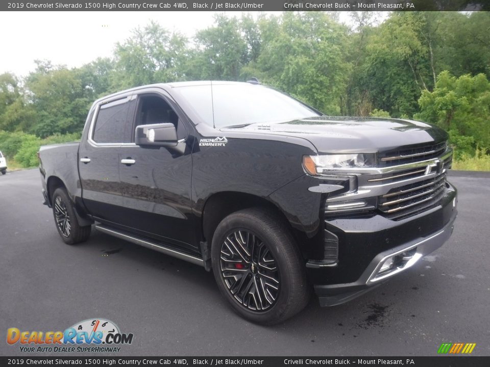 2019 Chevrolet Silverado 1500 High Country Crew Cab 4WD Black / Jet Black/Umber Photo #8