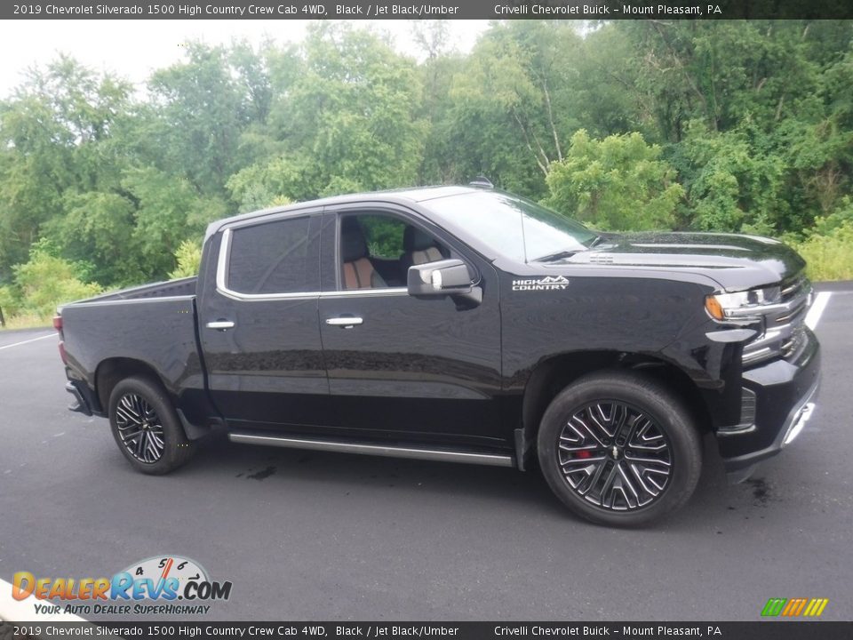 2019 Chevrolet Silverado 1500 High Country Crew Cab 4WD Black / Jet Black/Umber Photo #9