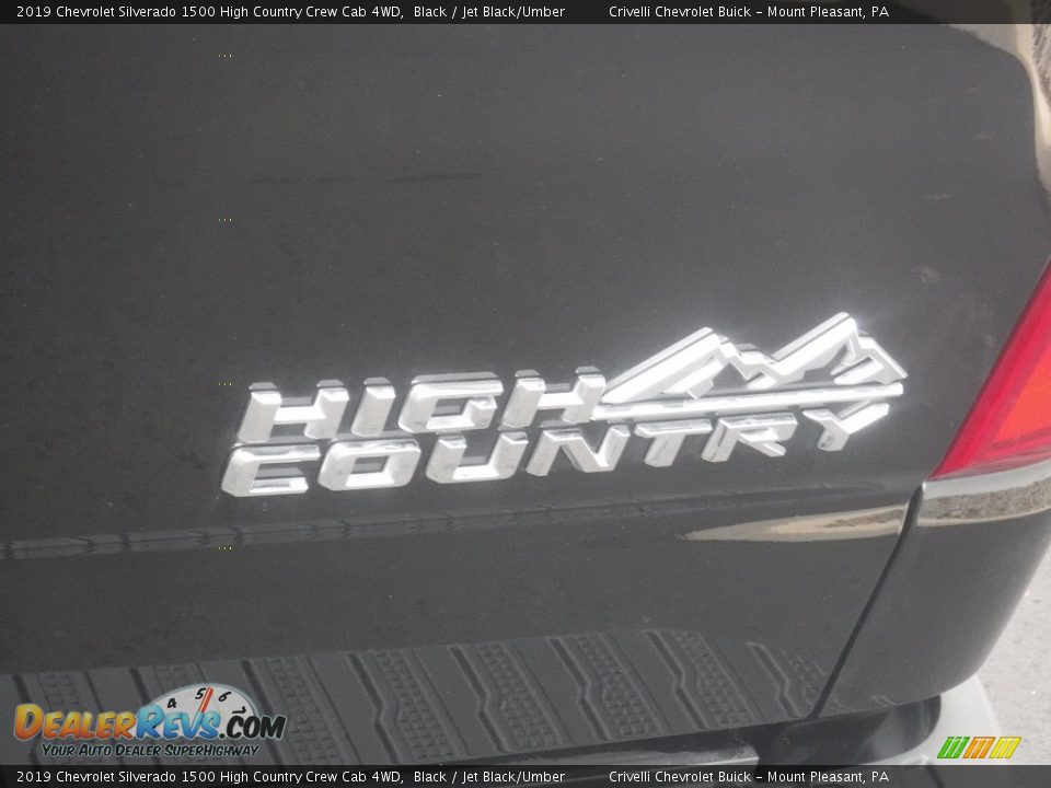 2019 Chevrolet Silverado 1500 High Country Crew Cab 4WD Black / Jet Black/Umber Photo #12
