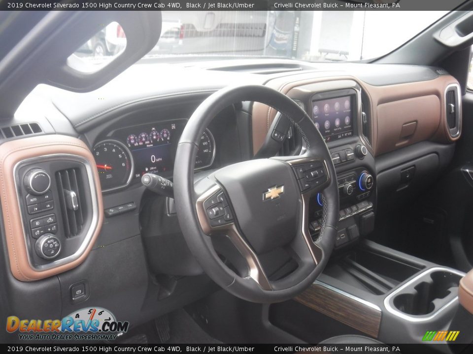 2019 Chevrolet Silverado 1500 High Country Crew Cab 4WD Black / Jet Black/Umber Photo #18