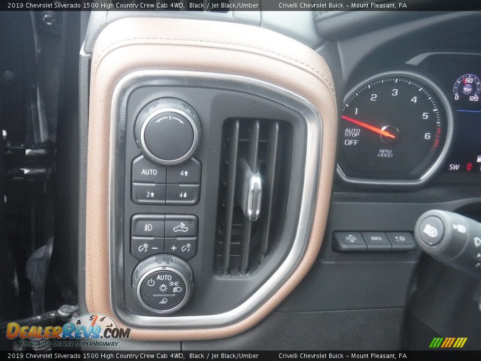2019 Chevrolet Silverado 1500 High Country Crew Cab 4WD Black / Jet Black/Umber Photo #19