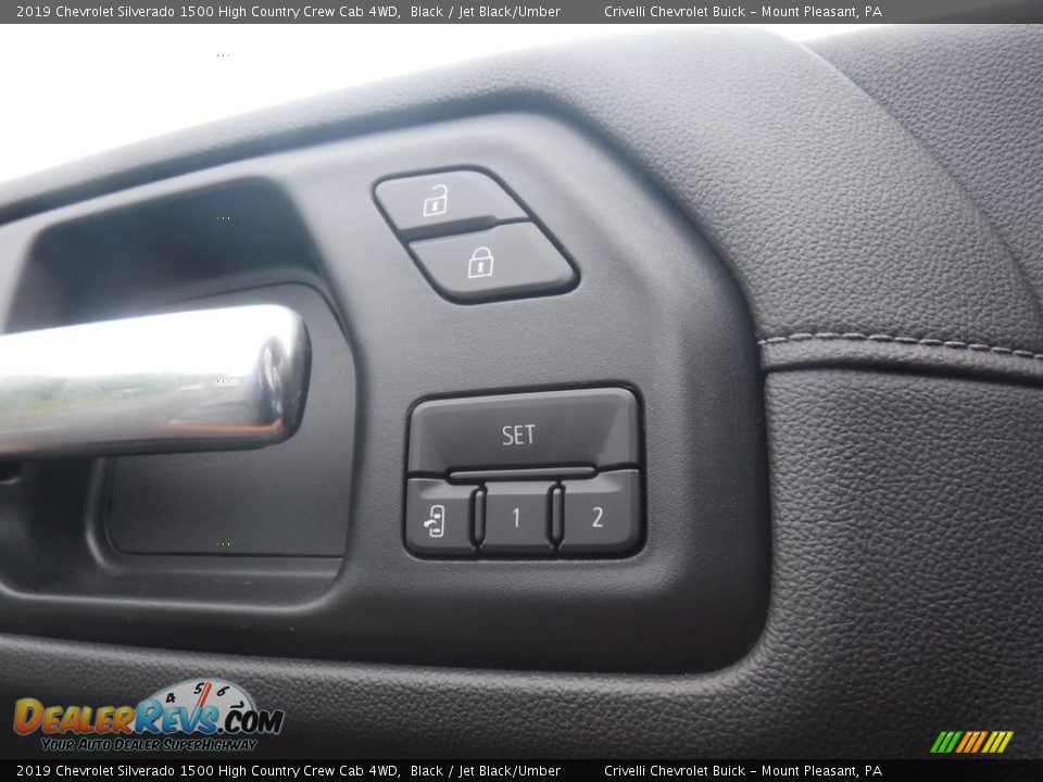 2019 Chevrolet Silverado 1500 High Country Crew Cab 4WD Black / Jet Black/Umber Photo #21