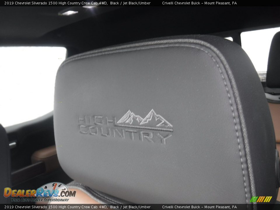 2019 Chevrolet Silverado 1500 High Country Crew Cab 4WD Black / Jet Black/Umber Photo #25