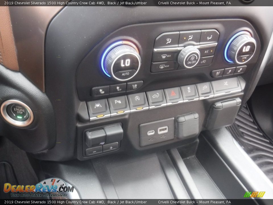 2019 Chevrolet Silverado 1500 High Country Crew Cab 4WD Black / Jet Black/Umber Photo #28
