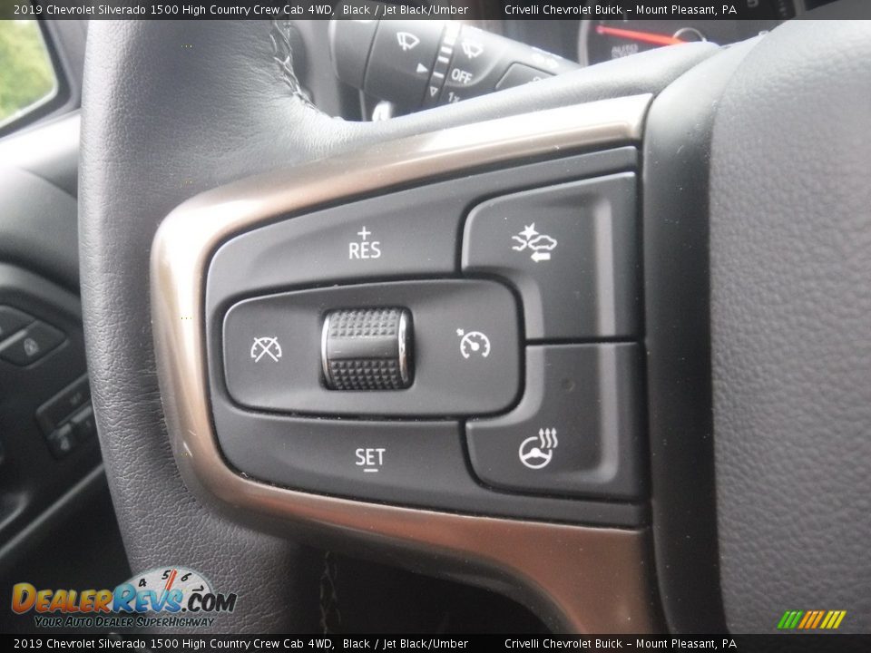 2019 Chevrolet Silverado 1500 High Country Crew Cab 4WD Black / Jet Black/Umber Photo #33