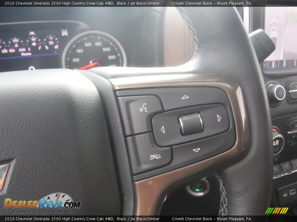 2019 Chevrolet Silverado 1500 High Country Crew Cab 4WD Black / Jet Black/Umber Photo #34