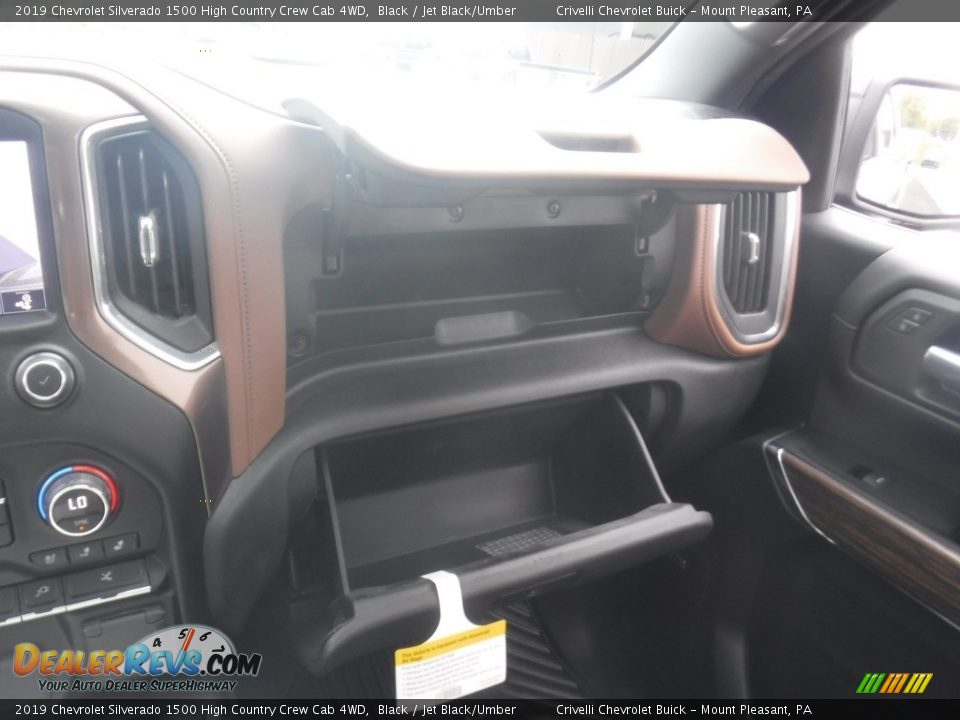 2019 Chevrolet Silverado 1500 High Country Crew Cab 4WD Black / Jet Black/Umber Photo #35