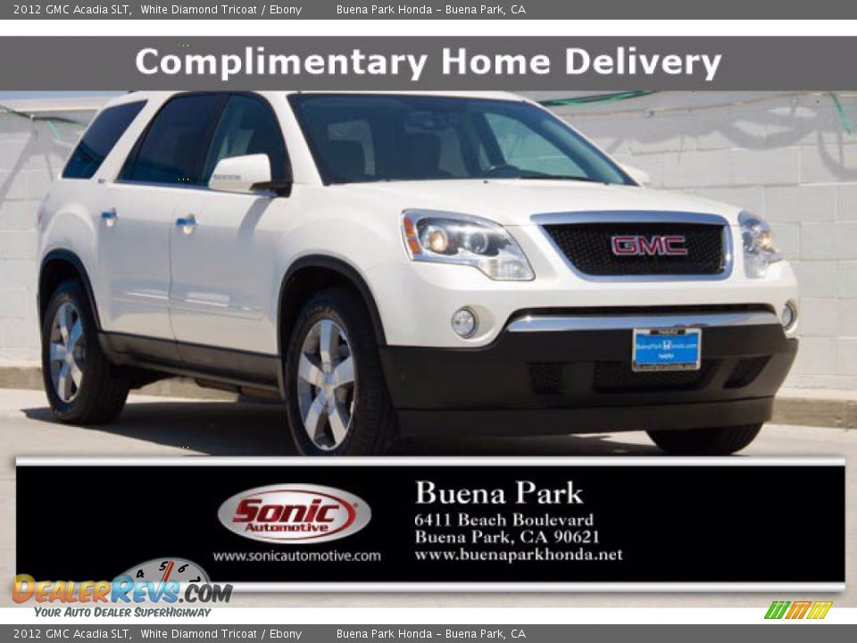 2012 GMC Acadia SLT White Diamond Tricoat / Ebony Photo #1