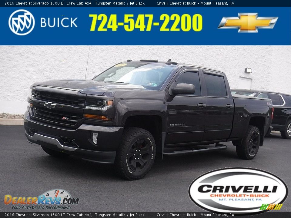 2016 Chevrolet Silverado 1500 LT Crew Cab 4x4 Tungsten Metallic / Jet Black Photo #1