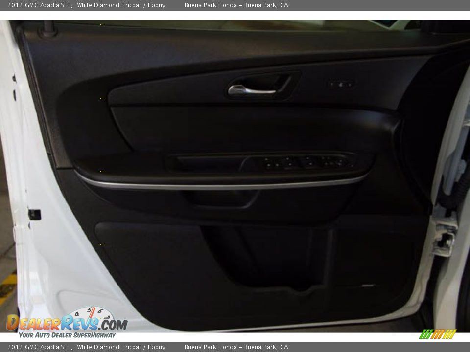 2012 GMC Acadia SLT White Diamond Tricoat / Ebony Photo #24