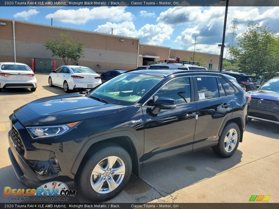 2020 Toyota RAV4 XLE AWD Hybrid Midnight Black Metallic / Black Photo #1