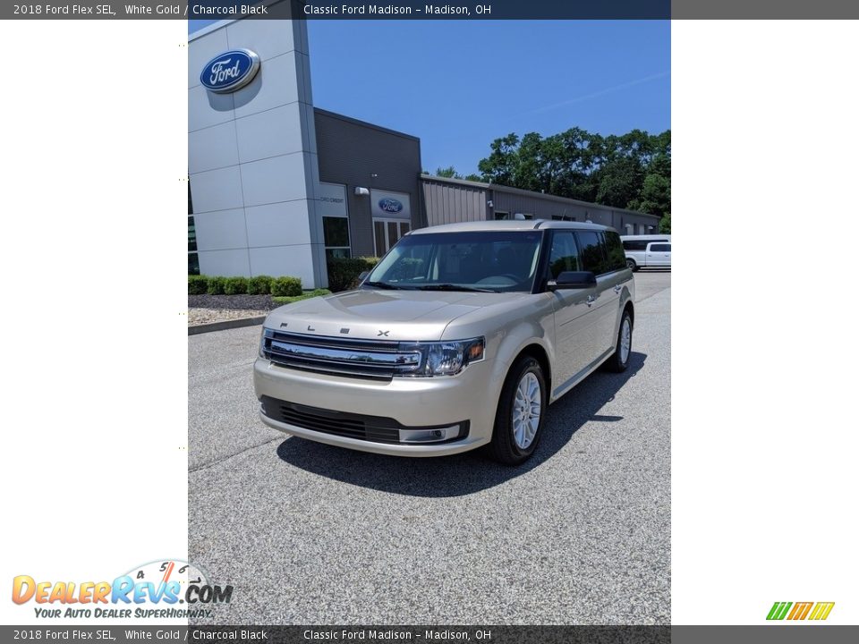 2018 Ford Flex SEL White Gold / Charcoal Black Photo #1