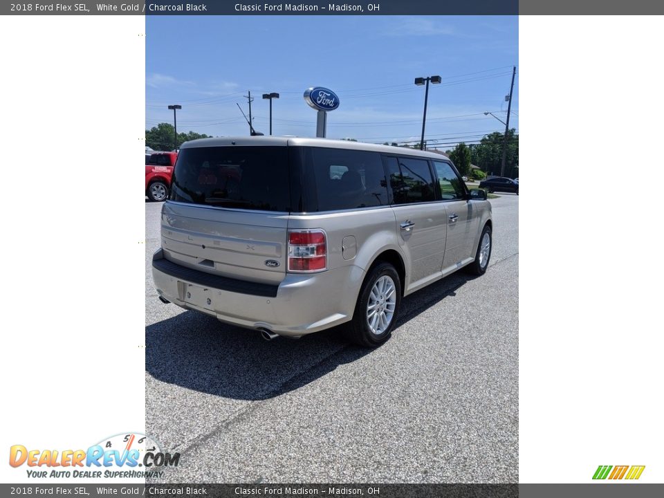 2018 Ford Flex SEL White Gold / Charcoal Black Photo #11