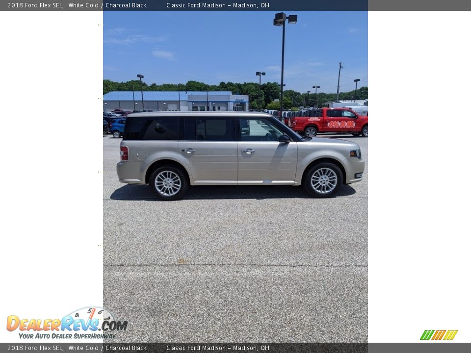 2018 Ford Flex SEL White Gold / Charcoal Black Photo #12