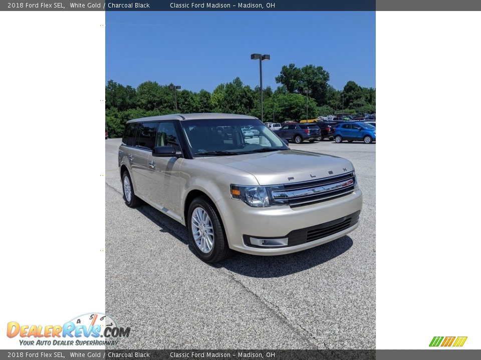 2018 Ford Flex SEL White Gold / Charcoal Black Photo #13