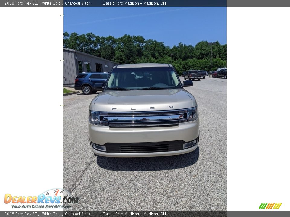 2018 Ford Flex SEL White Gold / Charcoal Black Photo #14