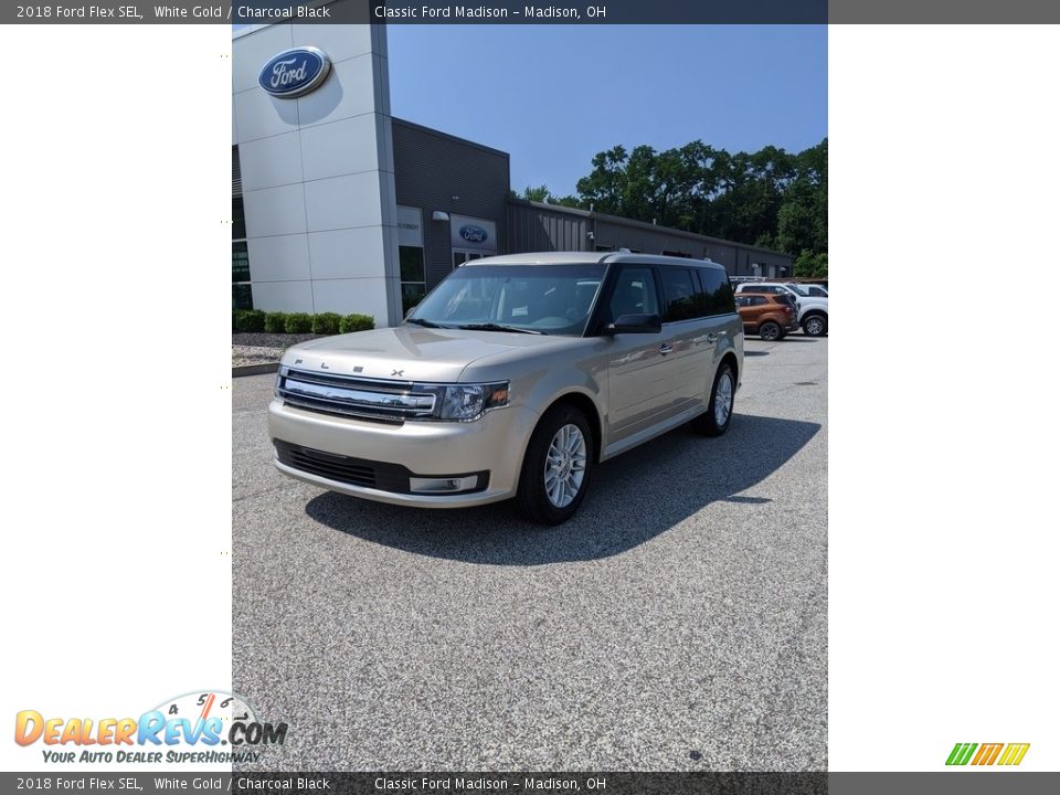 2018 Ford Flex SEL White Gold / Charcoal Black Photo #16