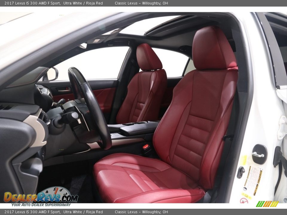 2017 Lexus IS 300 AWD F Sport Ultra White / Rioja Red Photo #8