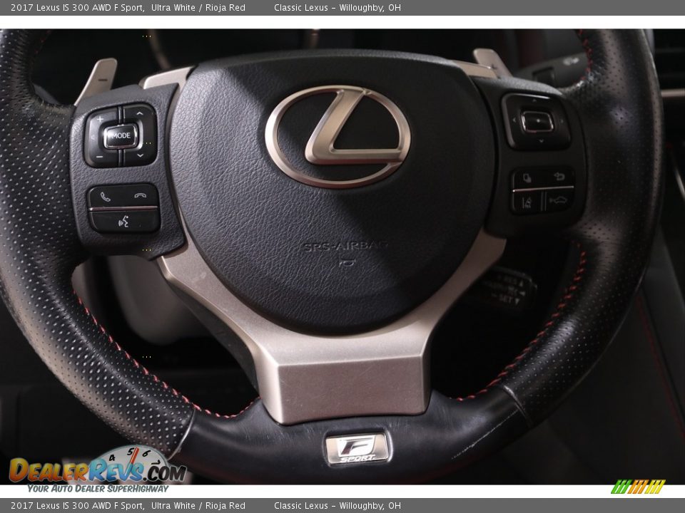 2017 Lexus IS 300 AWD F Sport Ultra White / Rioja Red Photo #10