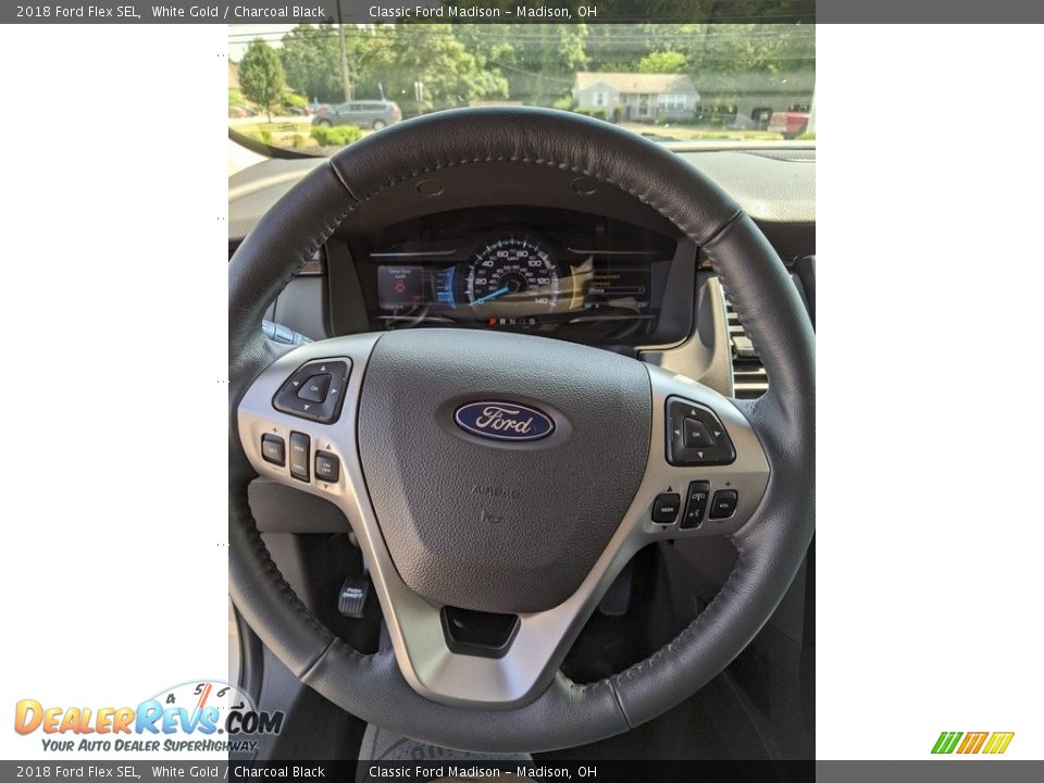 2018 Ford Flex SEL White Gold / Charcoal Black Photo #24