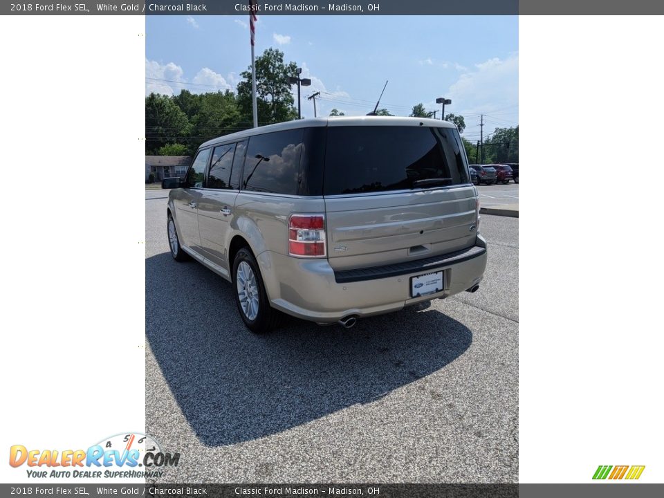 2018 Ford Flex SEL White Gold / Charcoal Black Photo #26