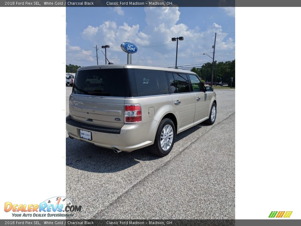 2018 Ford Flex SEL White Gold / Charcoal Black Photo #28