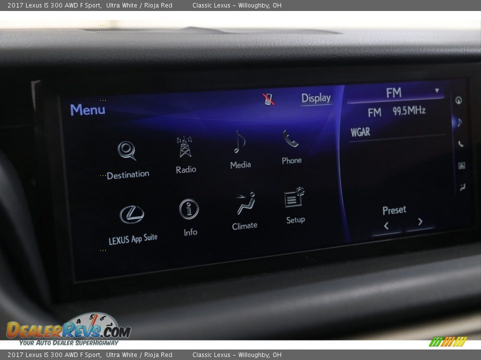 2017 Lexus IS 300 AWD F Sport Ultra White / Rioja Red Photo #15