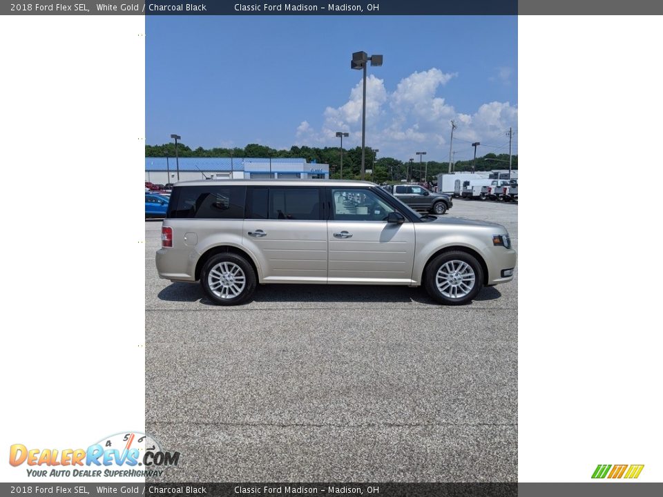 2018 Ford Flex SEL White Gold / Charcoal Black Photo #29