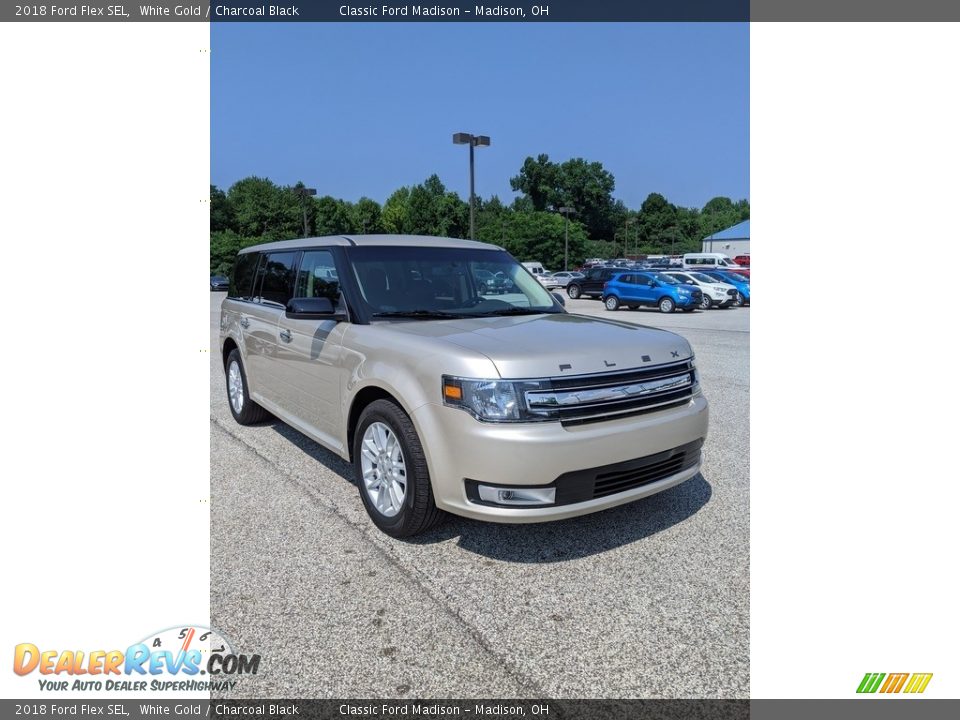 2018 Ford Flex SEL White Gold / Charcoal Black Photo #30