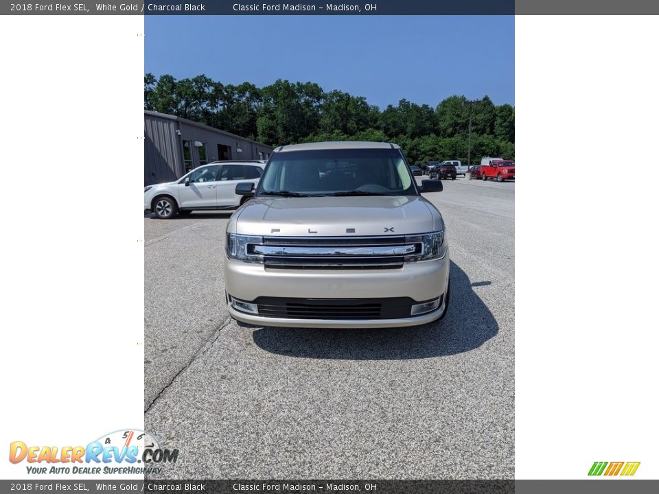 2018 Ford Flex SEL White Gold / Charcoal Black Photo #31